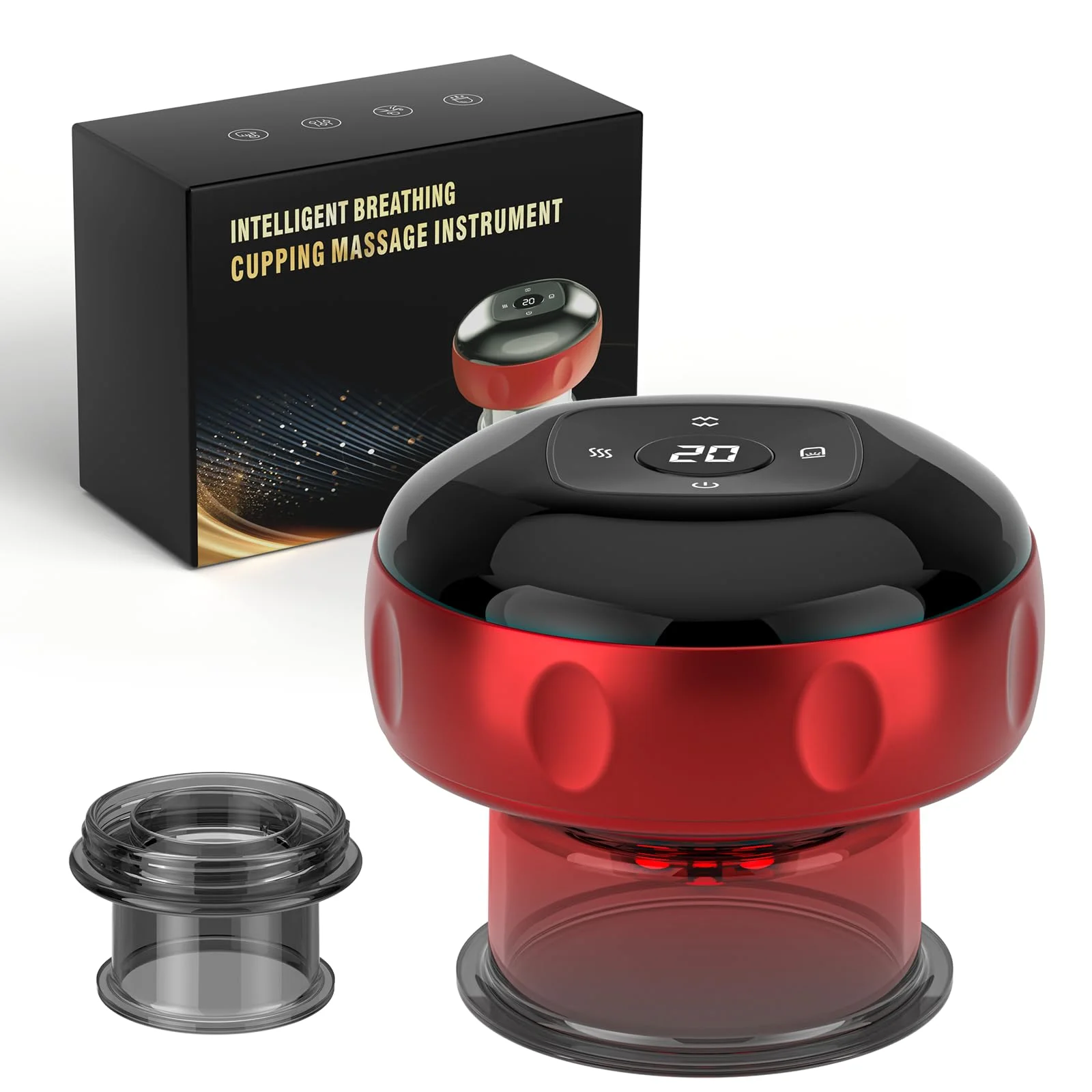 Cupping Set Recharge Electric Vacuum Cupping Therapy Skin Scraping Massage Guasha Wireless Slimming Body Fat Burner 6/12 Level