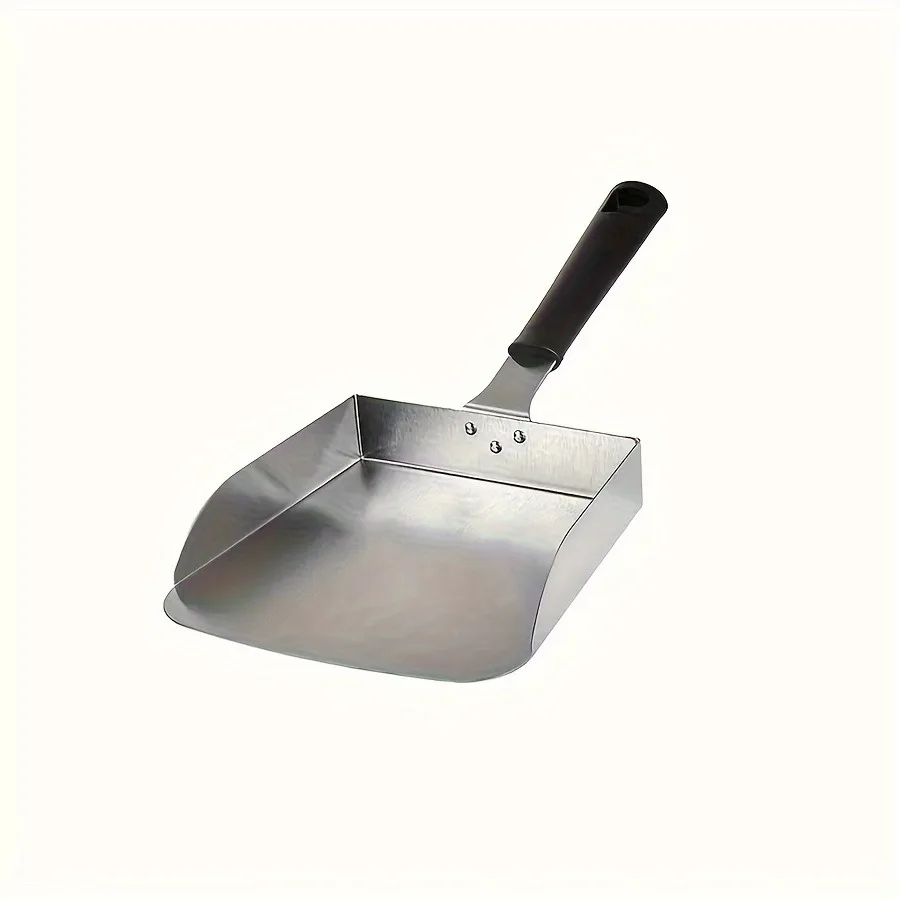 1pc, Large Smash Burger Spatula, Stainless Steel Griddle Food Mover, BBQ Grill Food Shovel Scraper Scoop For Fried