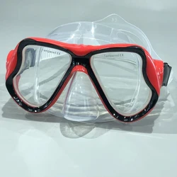Premium Snorkeling and Diving Mask for Water Sports Enthusiasts (Red  transparent)