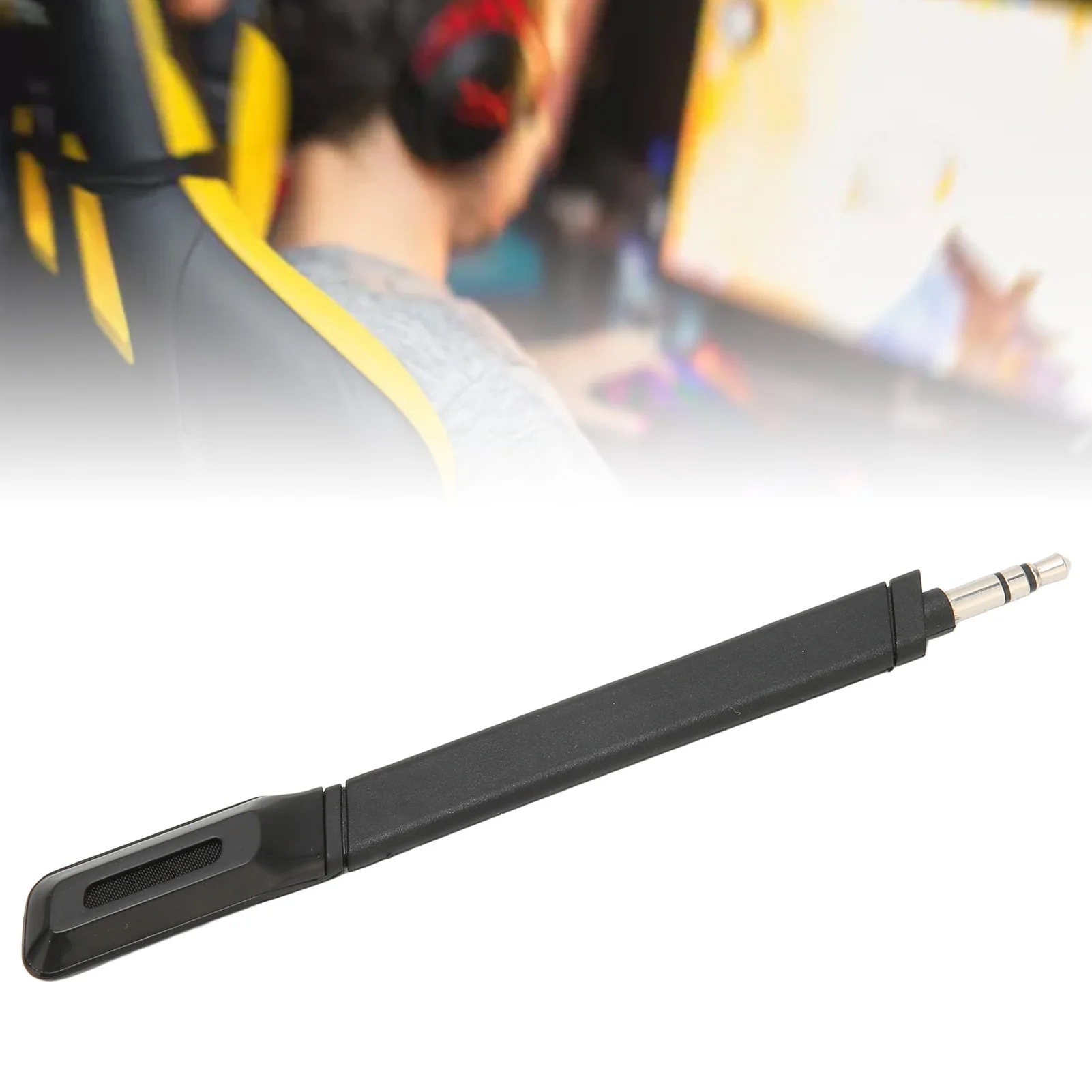 Detachable Microphone Boom Portable Replacement Microphone Professional 3.5mm Plug Clear Sound for Wireless Headset