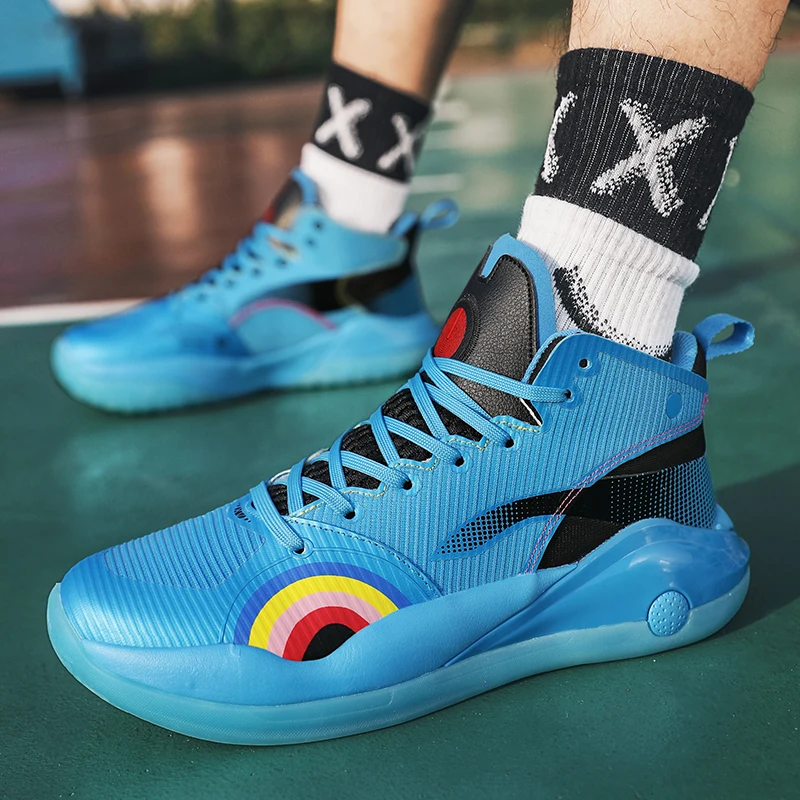 Fashion Men Professional Basketball Shoes Kids Sport Shoes Cushion Wearable Sneakers Men High quality Basketball Boots For Men