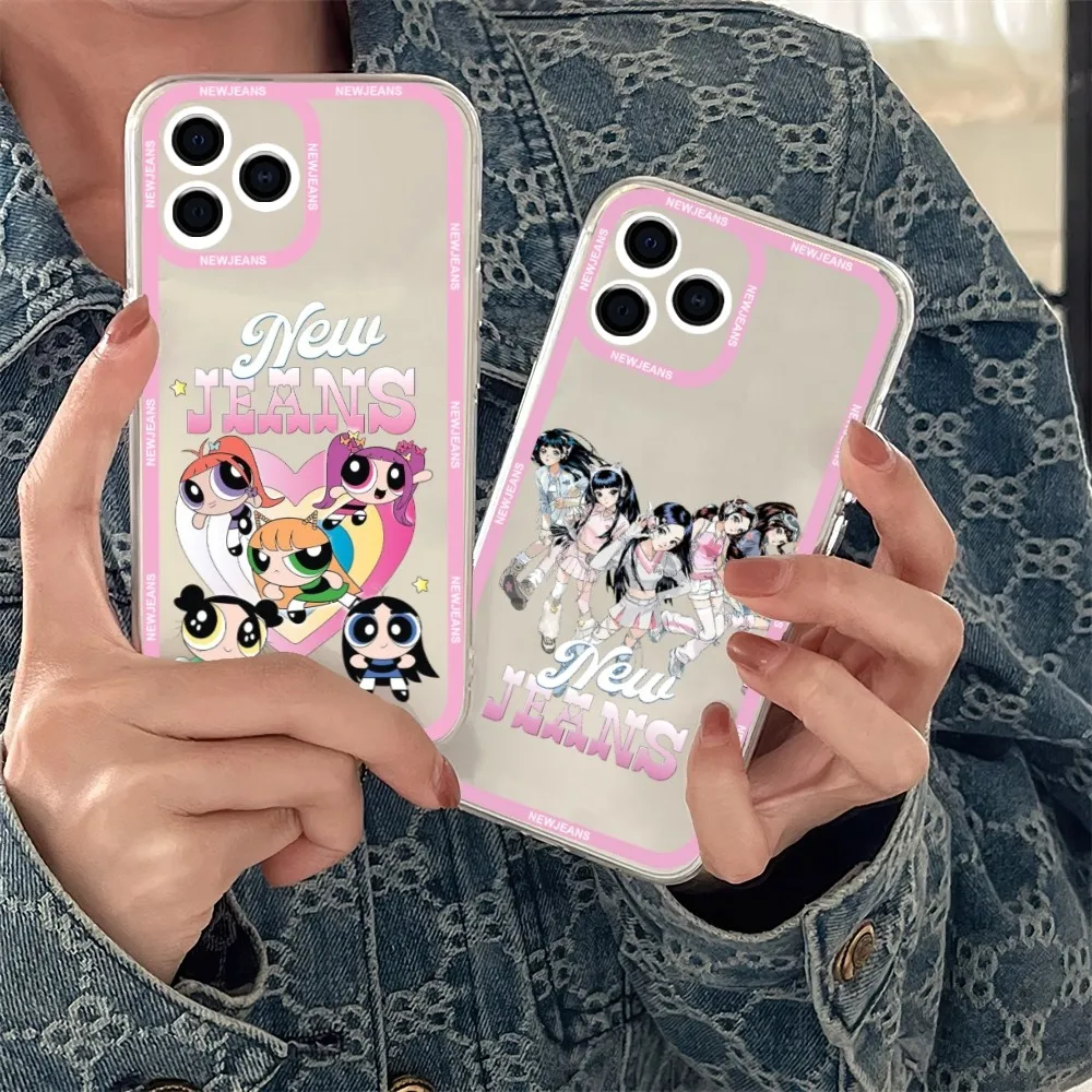 Kpop N-Newjeans Custodia Per Telefono Cartoon Per Samsung S 23 22 21 20 Ultra Plus Lite Custodia Trasparente