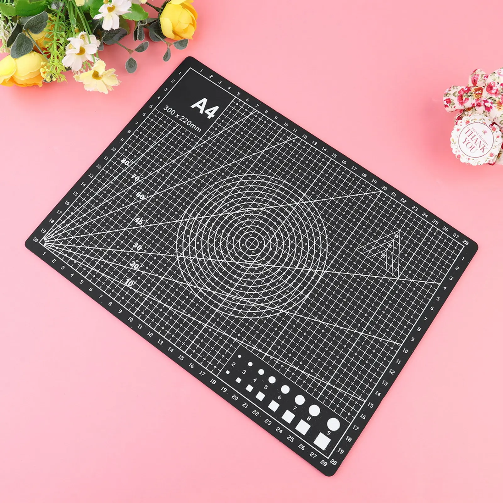 2Pcs 헤비 듀티 셀프 힐링 커팅 매트 A4 양면 투명 각도 그리드 포함 DIY 공예 봉제 퀼팅 유리용