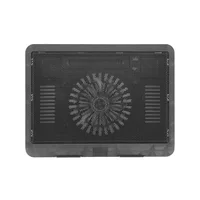 Laptop Fan Cooling Pad with Big Fans, Portable Laptop Cooling Fan with 2 in 1 USB Port, Blue LED Light, Adjustable Stand
