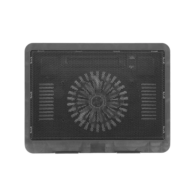 Laptop Fan Cooling Pad with Big Fans, Portable Laptop Cooling Fan with 2 in 1 USB Port, Blue LED Light, Adjustable Stand
