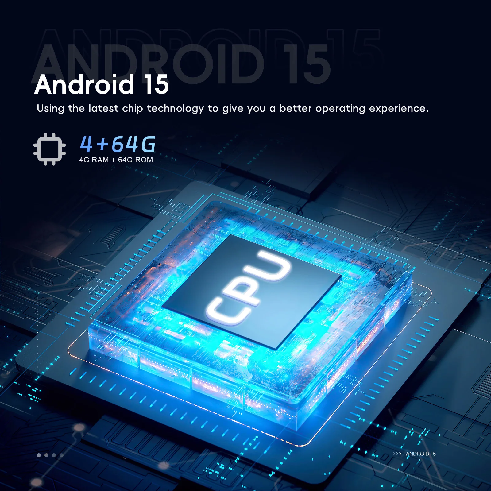 Podofo Radio de Coche Universal Android 15.0 de 9 Pulgadas con Carplay Inalámbrico, Pantalla Táctil WIFI, Unidad Principal Android para Coche, BT, DAB+, USB, Cámara de Visión Trasera, Sistemas Multimedia Inteligentes para Coche 2