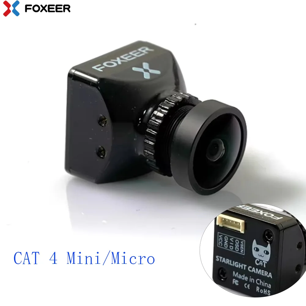 Foxeer CAT4 Mini Cat/Micro Cat 4 1200TVL Starlight 0,00001 люкс FPV камера с низкой задержкой и низким уровнем шума для RC FPV гоночного дрона
