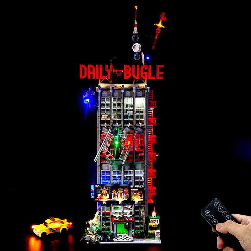 Kit Luci A Led Rc Per Lego 76178 Daily Bugle Block Building Blocks Giocattolo In Mattoni (Solo Luce A Led, Senza Modello Di Blocchi)