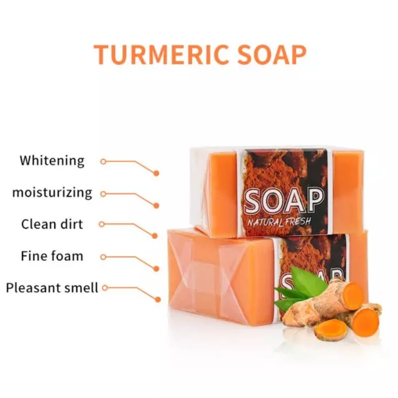 Turmeric Cleansing Soap, Handmade Ginger Essential Oil Bath, Anti-acne, Eliminate Pimples and Dark Spots