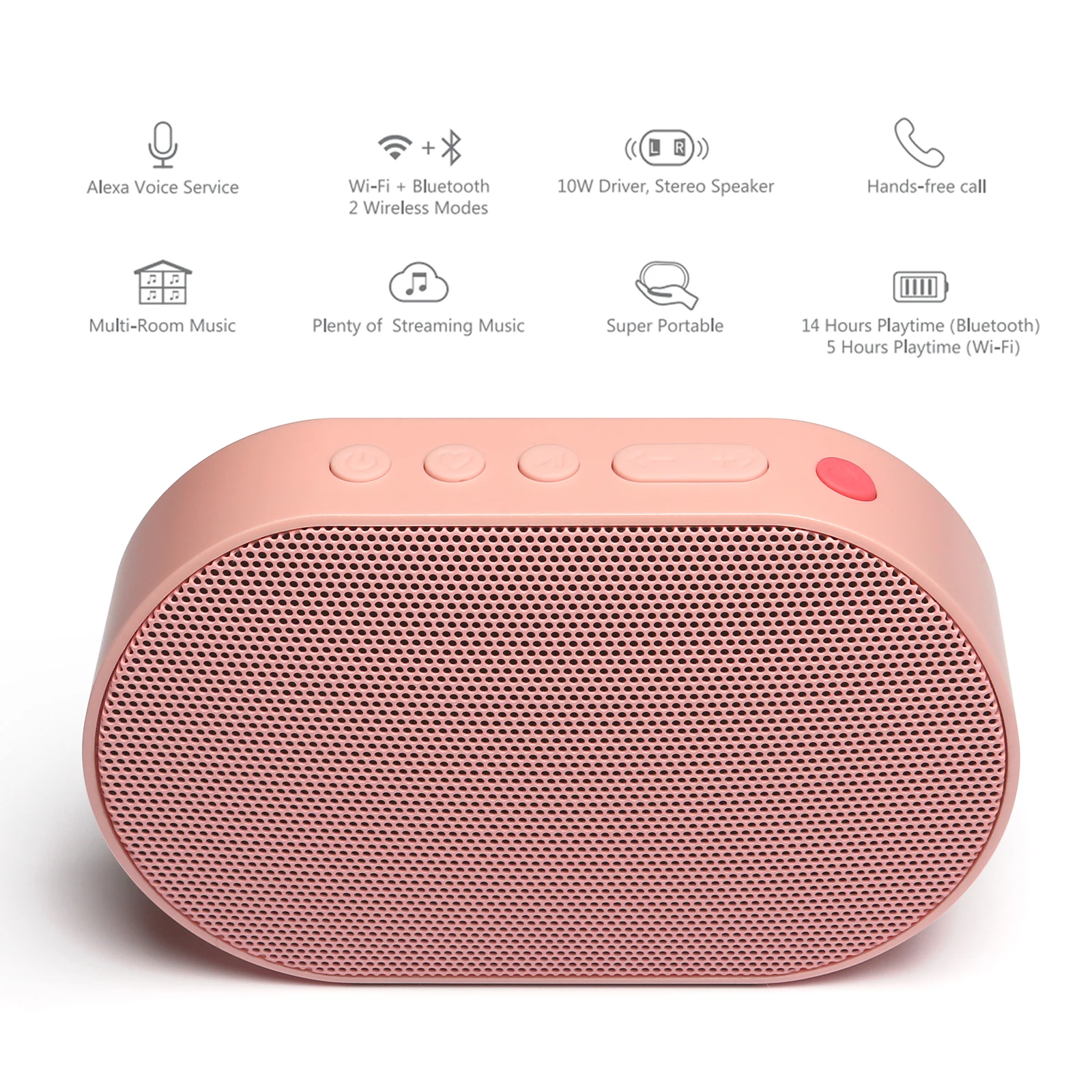 HOT Alexa Speaker Alexa Echo Dot Rosa Bluetooth Speaker Alexa