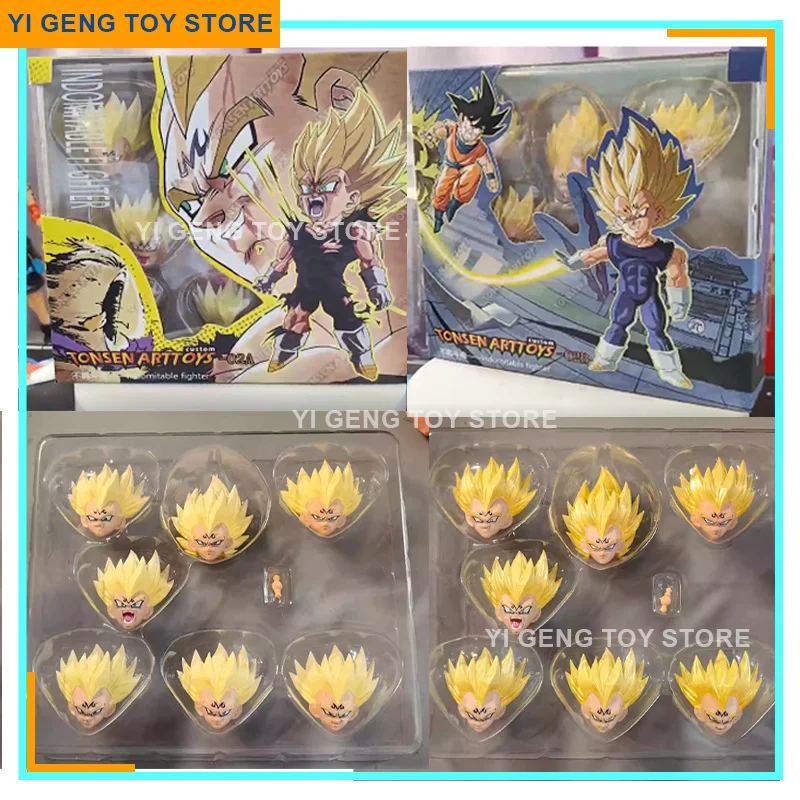 

Tonsenarttoys S.H.Figuarts Shf Dragon Ball Indomitable Fighter Majin Vegeta Heads Anime Action Figures Accessories Model Toys