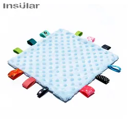 Plush Cartoon Baby Comfort Blanket - Soft & High-Quality Appease Towel (SU1001 Blue)