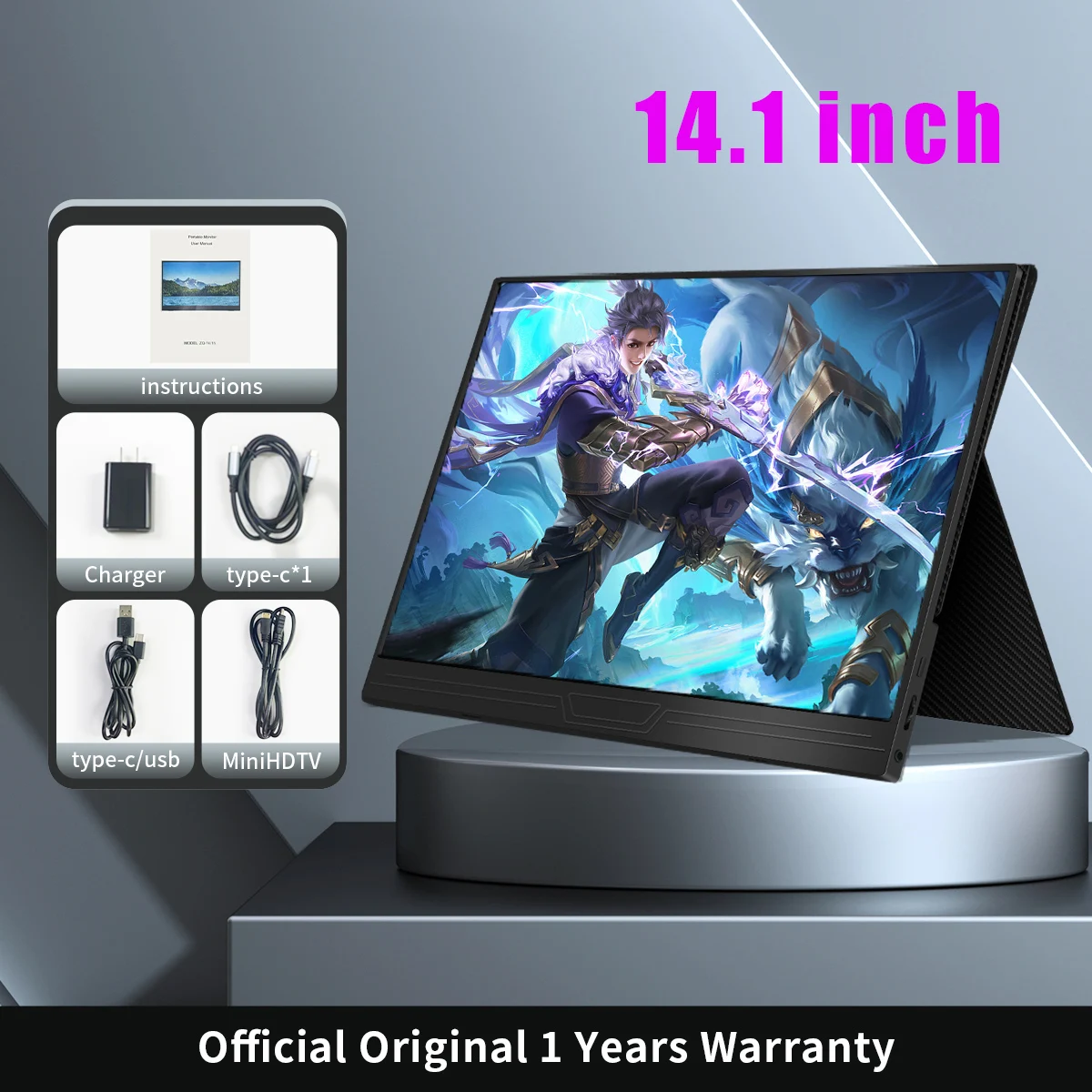 TUHUI ޴ ̹ , FHD 1080P IPS USB-C ̴ HDMI  ÷, ޴, , Ʈ, PC ġ, Xbox PS4/5, 15.6 ġ