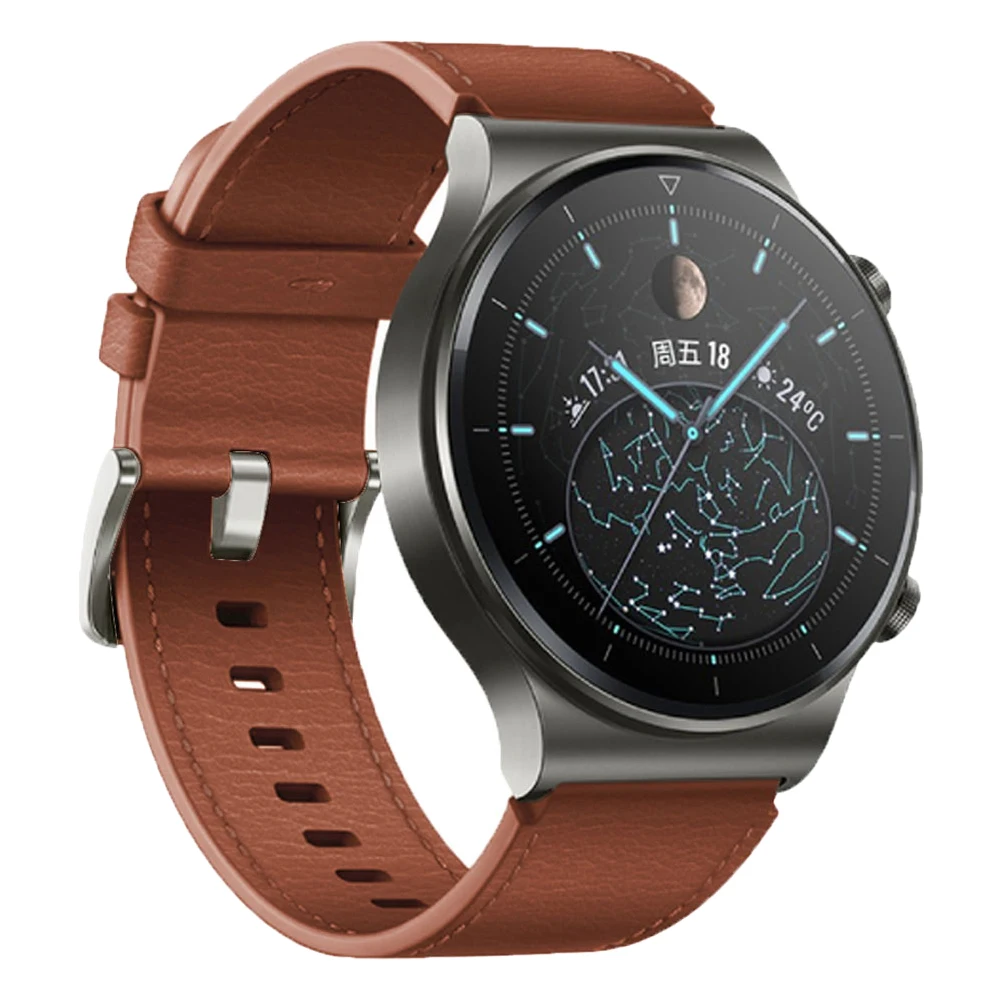 Official Leather Strap for Smartwatch, 22mm Watchband Bracelet