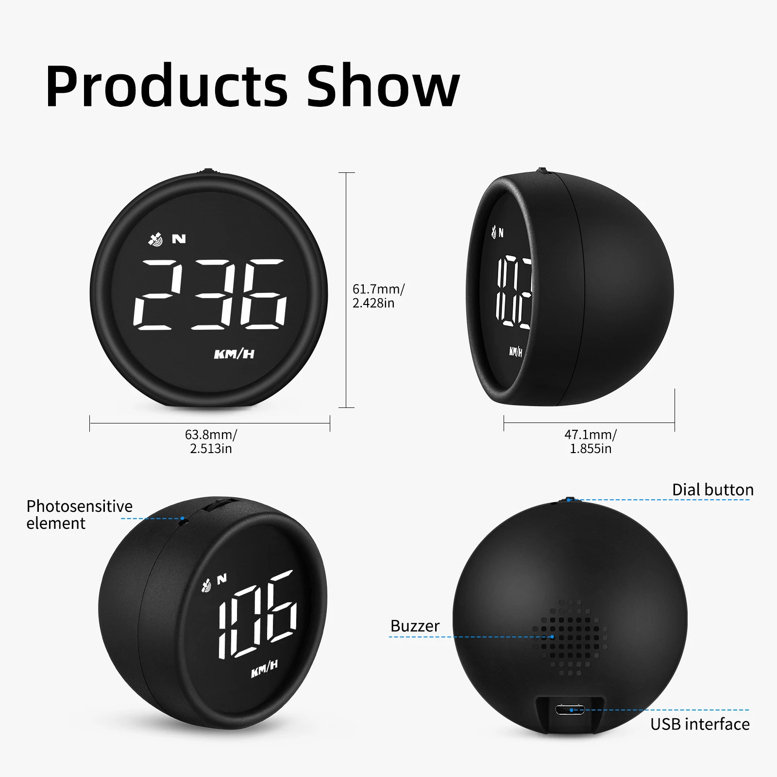 Head Up Display WiiYii G1 Car HUD OBD2 GPS On-board Computer Digital Head Up Display Auto Speedmeter Speed Windshield Projector For All Car