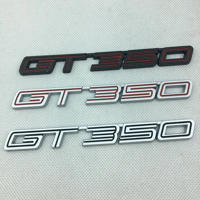 3D Metal Car Letters Gt350 Gt 350 Logo Car Fender Side Emblem Badge Decal Per Ford Mustang Shelby Gt 350 Accessori Adesivi