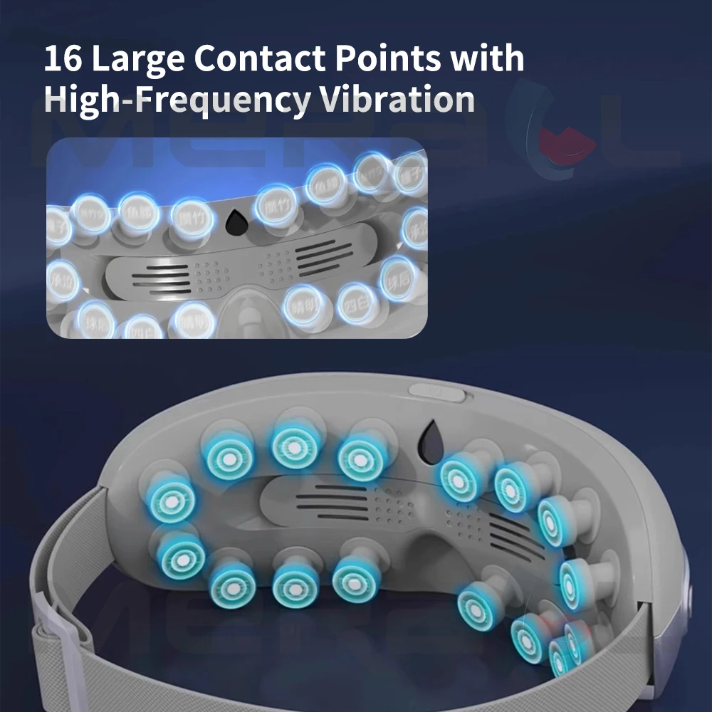 4D Eye Massage Device Acupressure Heating Vibration Massager Eyes Therapy Glasses Relaxtion Hot Compress Tired Eye Massage