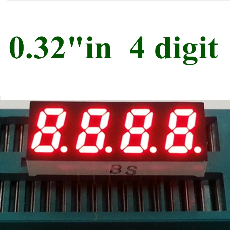

20 шт., 0,32 дюйма, Электронная трубка, дюйма, цифровая трубка, 7 сегментов, дисплей, 4 знака, общий катод