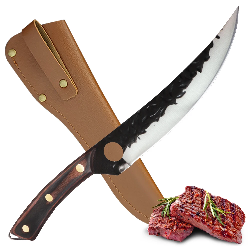 Stainless Steel Boning Knife Japanese Fish Knives Handmade Meat Cleaver