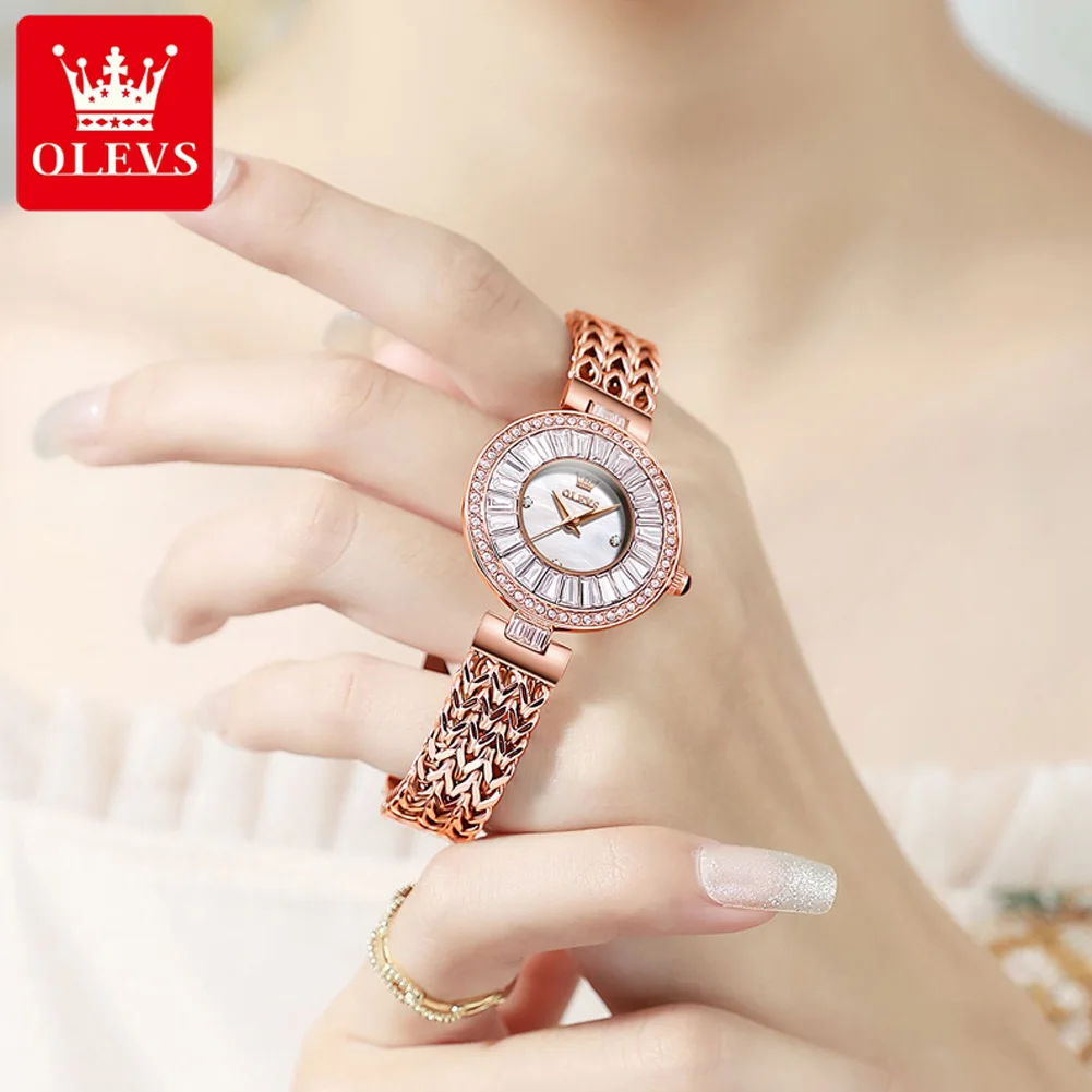 OLEVS 9959 ساعة نسائية موضة أصلية ساعات بعقارب الل...