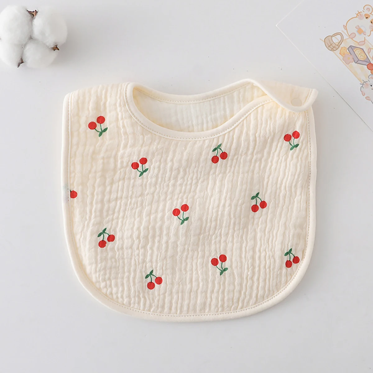 New Gauze U-shaped Baby Bibs Cute 6 Layers Cotton Saliva Towel Newborn Burp Cloths Bandana Scarf for Boy Girl Feeding Drool Bib 5
