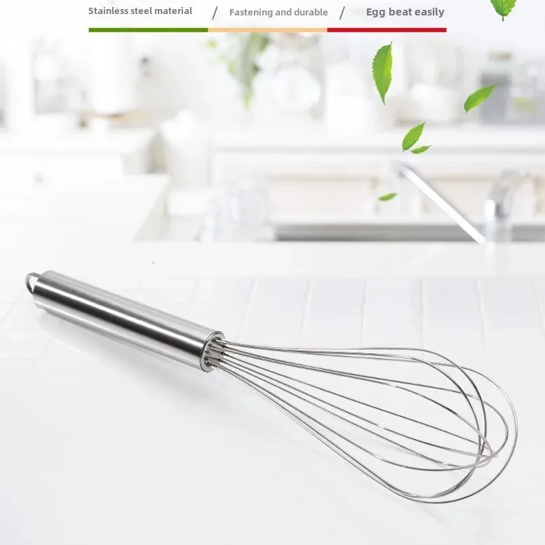 Stainless Steel Egg Beater Egg Stirrer Baking Tool Cream Whisk With Round Handle Working Utensil From China Mainland
