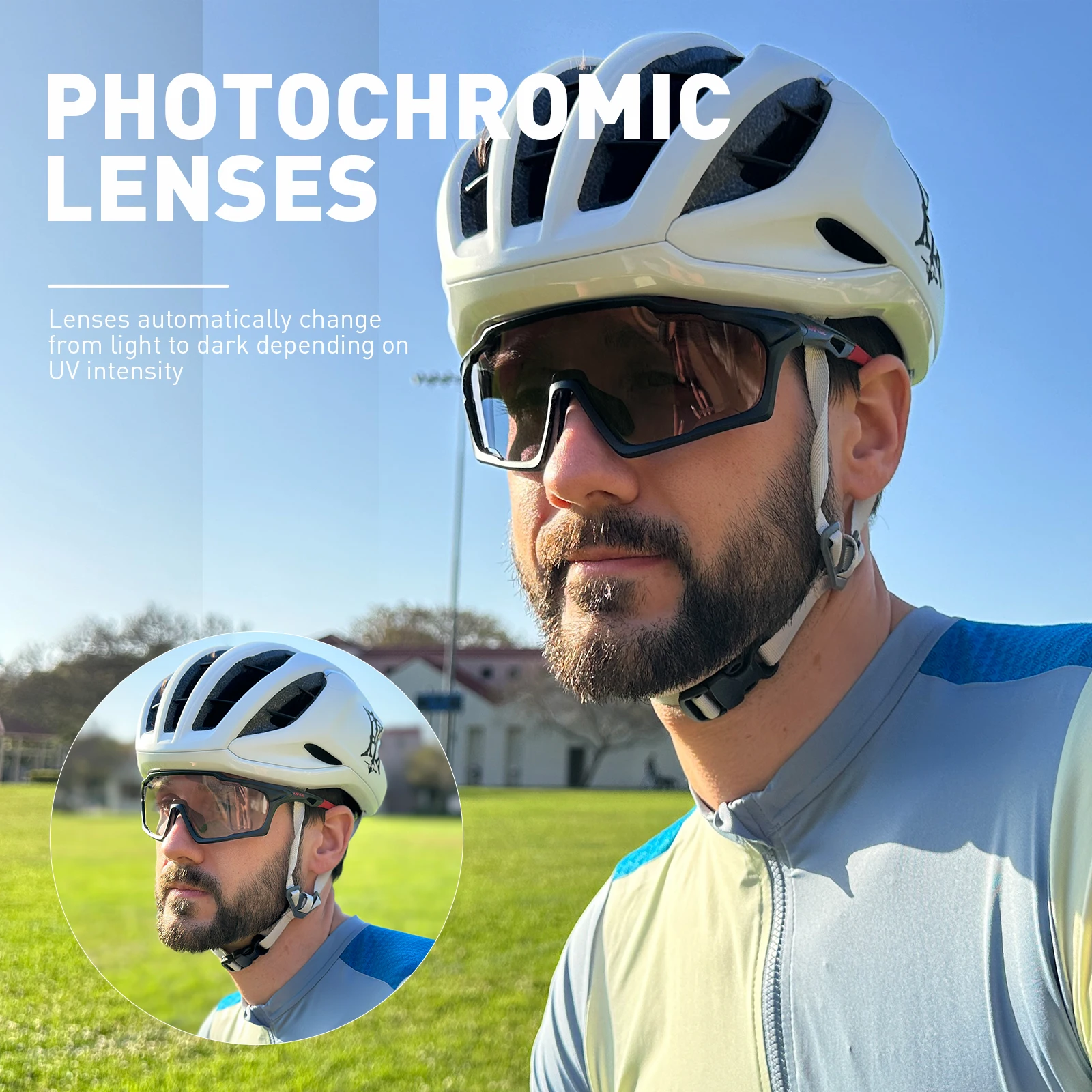 Kapvoe Sunglasses for Man Cycling Glasses MTB Riding Skating UV400 Polarized Fishing Goggles Woman Bike Bicycle Baseball 2025