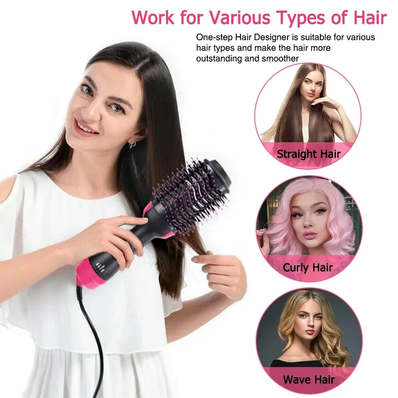 Heating Comb Straightener Hair Comb Hair Straightener Dryer and Straightening Brush Electric Brush One Step Salon