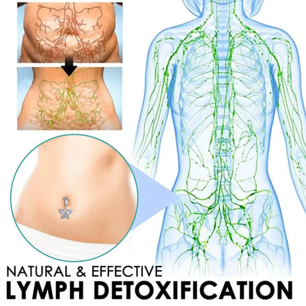 Clear Crystal Butterfly Belly Button Rings Women Detox Body Linfatico Jewelry Ombelico Dimagrante Digitopressione Bellyring Drenaggio T4J6