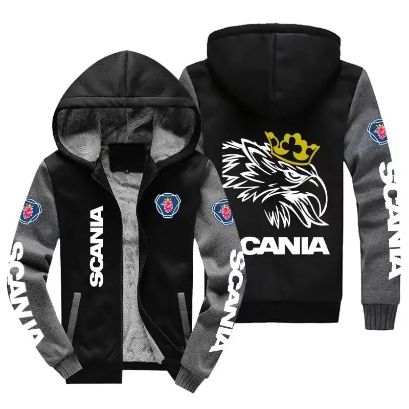 Sudadera Con Capucha De Trabajo For Hombre, Con Estampado Scania, A La Moda, Con Bloques De Color, De Manga Larga, Informal, Unisex, Con Cordón Ajustable(A,S