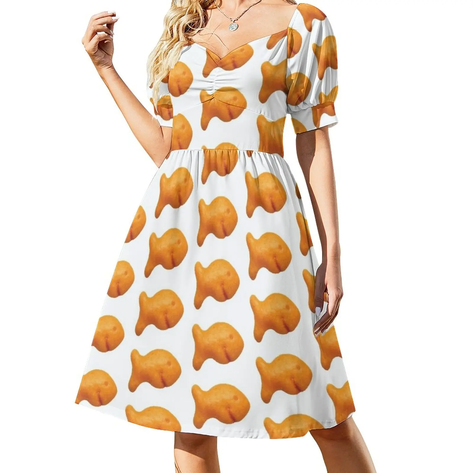 

Goldfish Cracker Sleeveless Dress Woman dresses Female clothing