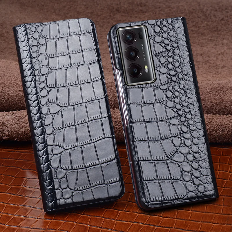 Luxury Genuine Leather Magnet Clasp Phone Cases For Honor Magicv2 Magic V2 VS2 VS Kickstand Holster Cover Case