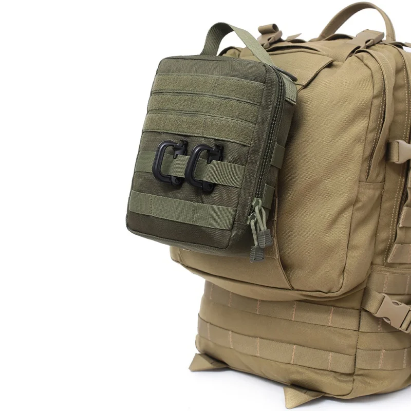 Outdoor EDC Molle Tactical Pouch Bag Emergency First Aid Kit Bag Waist Pack Waterproof Traveling Camping Hiking Storage Bags 6