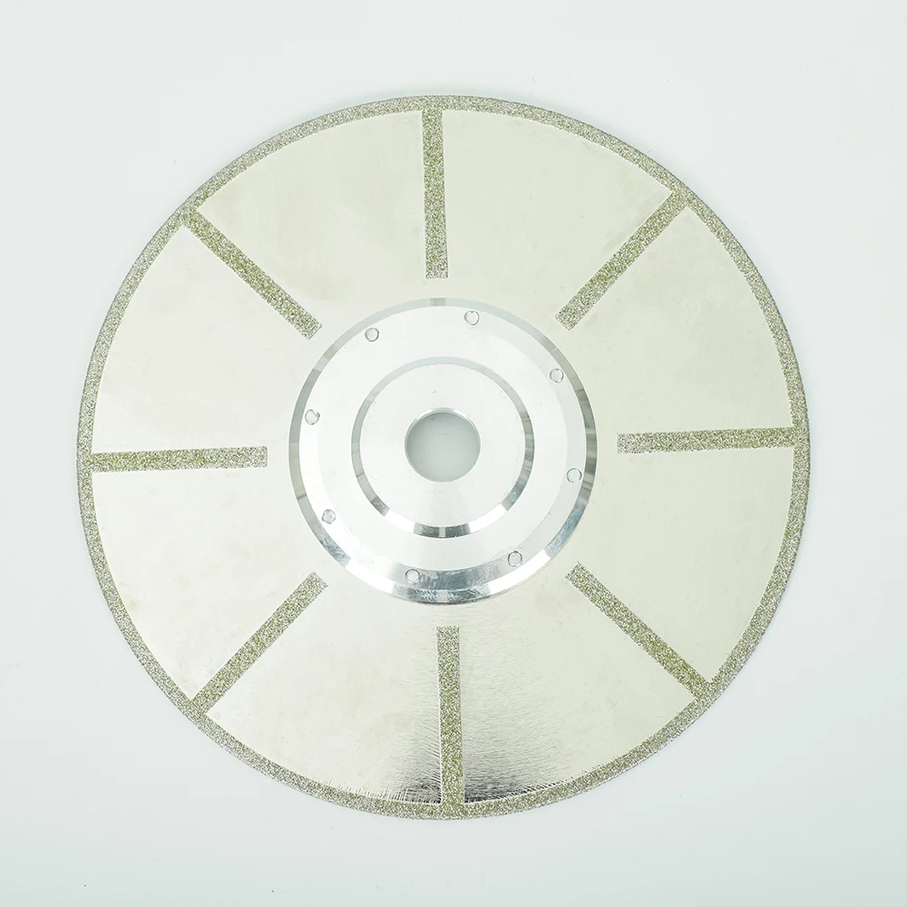 

9"230mm Hole 22mm Silver Electroplated Diamond Cutting Disc Grinding Sheet Stone Concrete Quartz Marble Saw Blade Polishing Pad