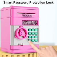 Children Money Box Password Mini Piggy Bank Children's Toy Safe Deposit Box Boys Girls New Durable Plastic Storage Container 1