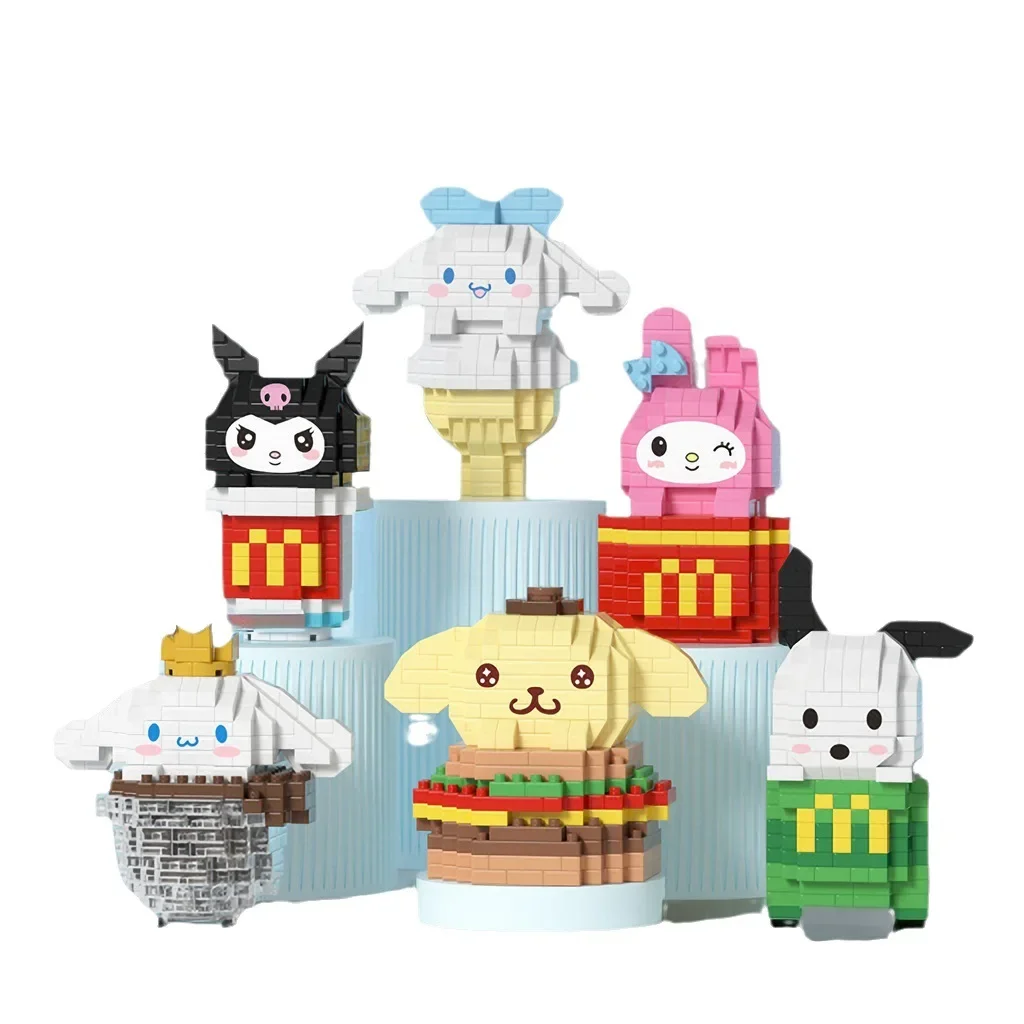 

Конструктор Disney Sanrio, детский персонаж из мультфильма, персонаж из аниме Kuromi Melody Star Delupacha Dog Jade Guigou, детская игрушка Birt