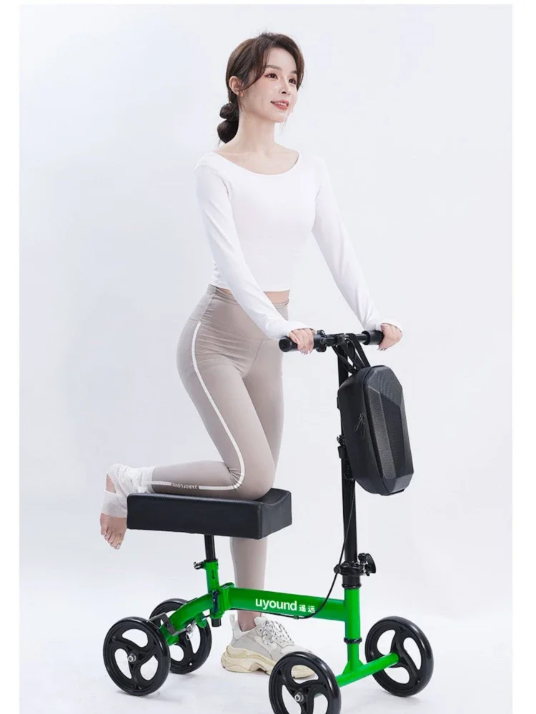 New Elderly Walking Walker with Brake, Foot Fracture Assisted Walker, Disability Smooth Walker, Foldable Comfort Walker