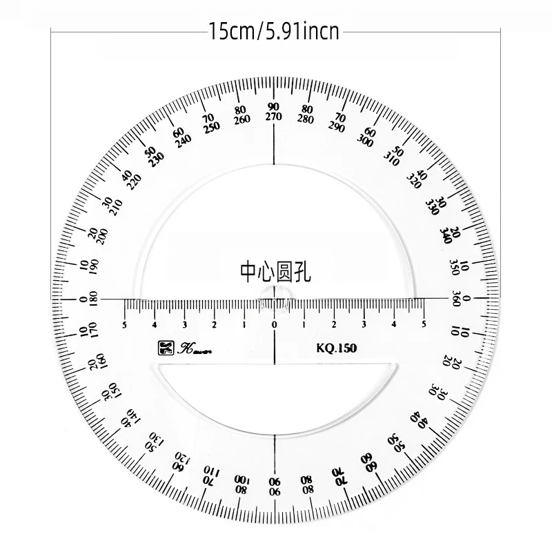 Portable 10-20CM Plastic Goniometer Ruler with Swing Arm - School Office Supplies