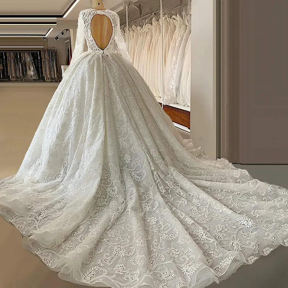 

Ivory Sweetheart Neck Ball Gown Lace Wedding Dresses 2024 Appliqued Pearls Puffy Ruched Bridal Gowns Robes De Mariage
