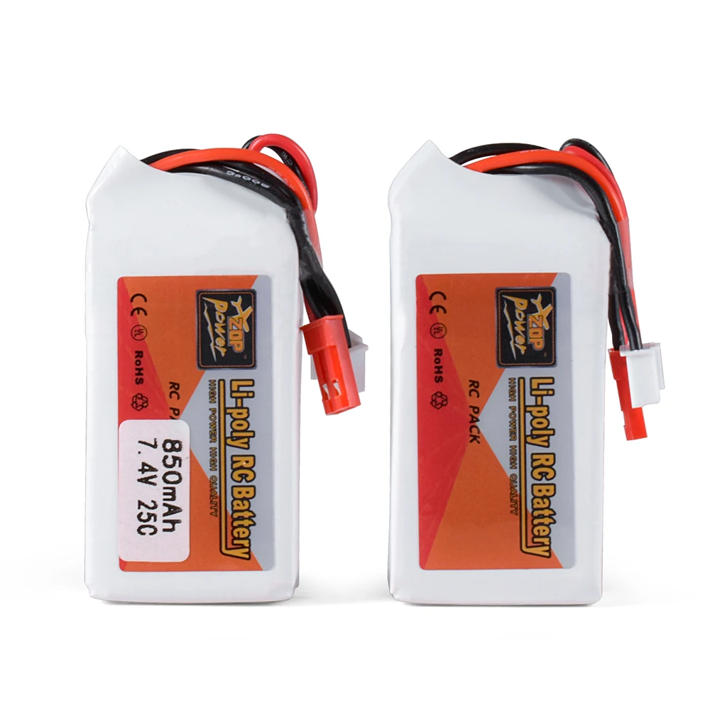Batterie Lipo 7.4V 850/1000mAh 25C avec étiquette de spécifications, pour drone hélicoptère