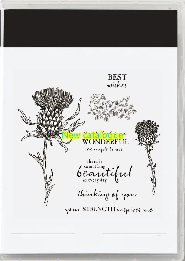 

Januar-April 2023 Mini Catalog Latest Cutting Dies Clear Stamp Beautiful Thistle Scrapbooking Frame Card Craft