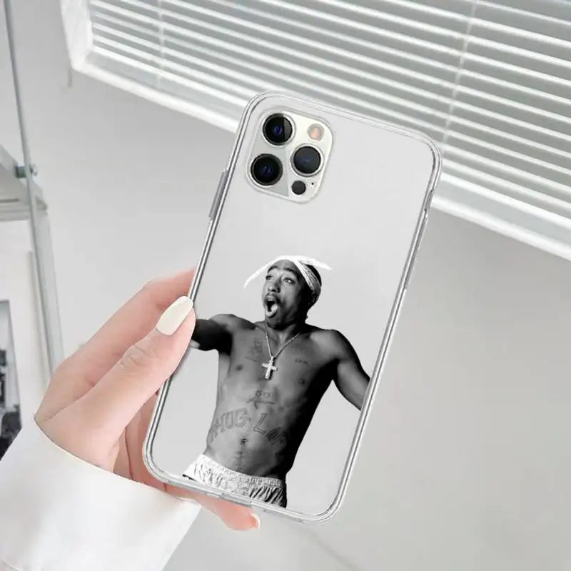 Rapper 2pac Tupac Phone Case for iPhone 11 12 13 mini pro XS MAX 8 7 6 6S Plus X 5S SE 2020 XR clear case case for iphone 13 pro 