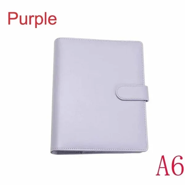Solid Color Leather Notebook Binder and Desktop Organizer