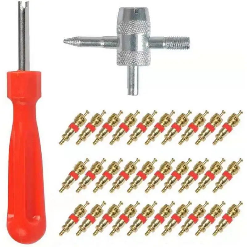 

Tire Valve Stem Remover metal Stem Core Screwdriver Wrench Spanner Tire Repair Tools Versatile Complete Kit for Auto Accessories