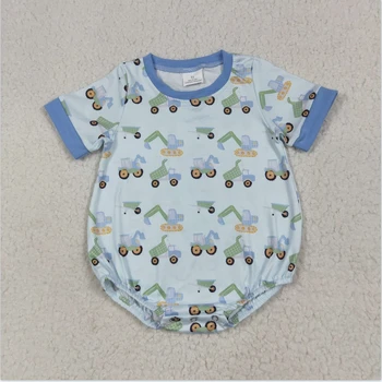 Boys Excavator Bubble Romper 1