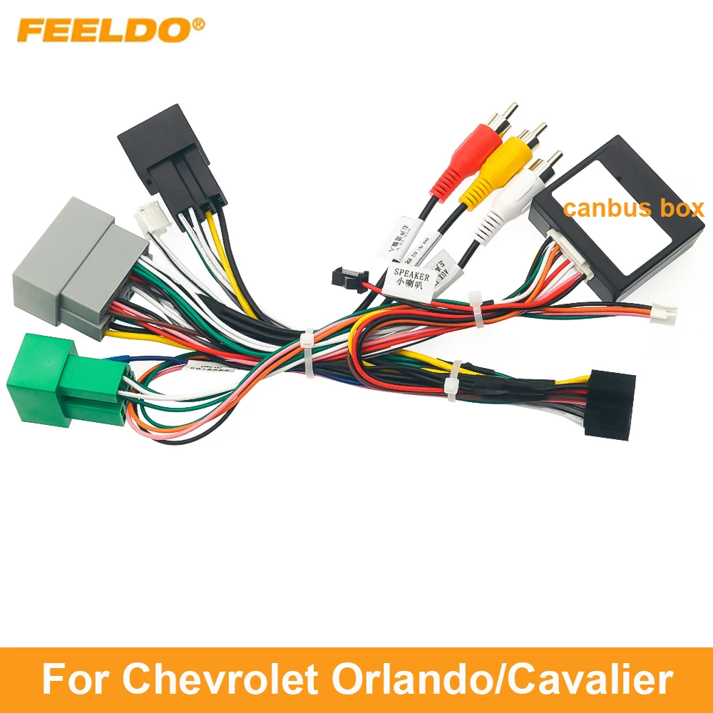 

Автомобильный 16-контактный шнур питания FEELDO, адаптер жгут проводов с Canbus для Chevrolet Orlando/кавалер (18-23), установка головного блока