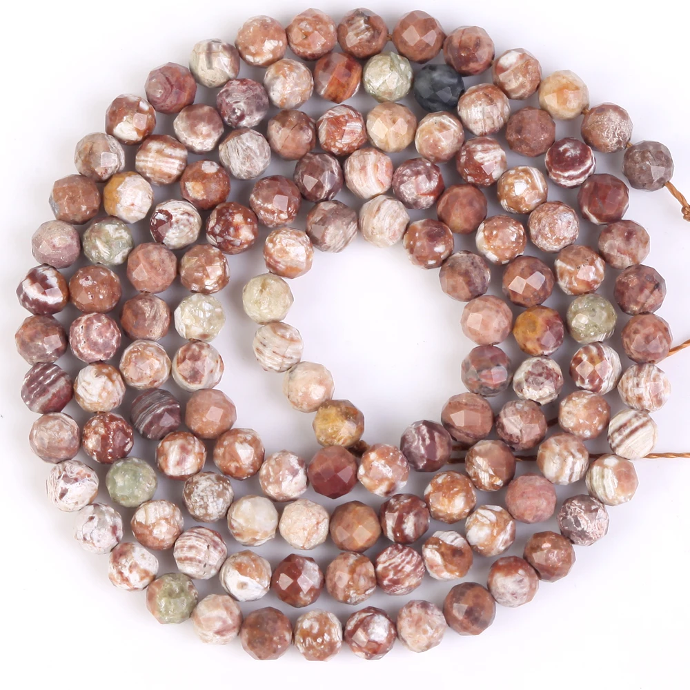 Naturstein Perlen Konfrontiert Holz Striped Für Schmuck, Die Diy Halskette Zubehör Armband Lose Perlen 3/4mm 15 zoll