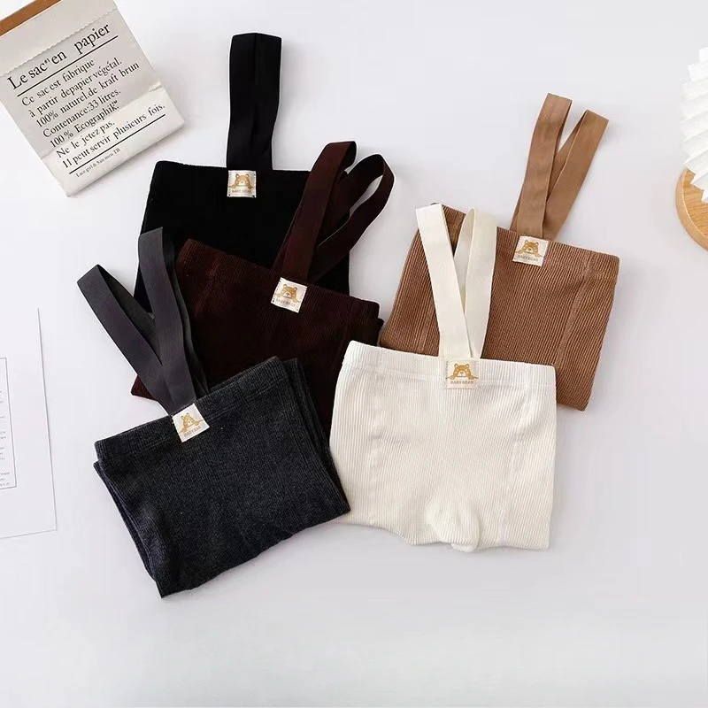 Baby Trousers Cotton Pants Baby Leggings 0-3Y Cute Solid Newborn Baby Autumn Winter Warm Tights Pantyhose Cotton Knitting Girls Boys Soft Cotton Suspender Bottom Pants