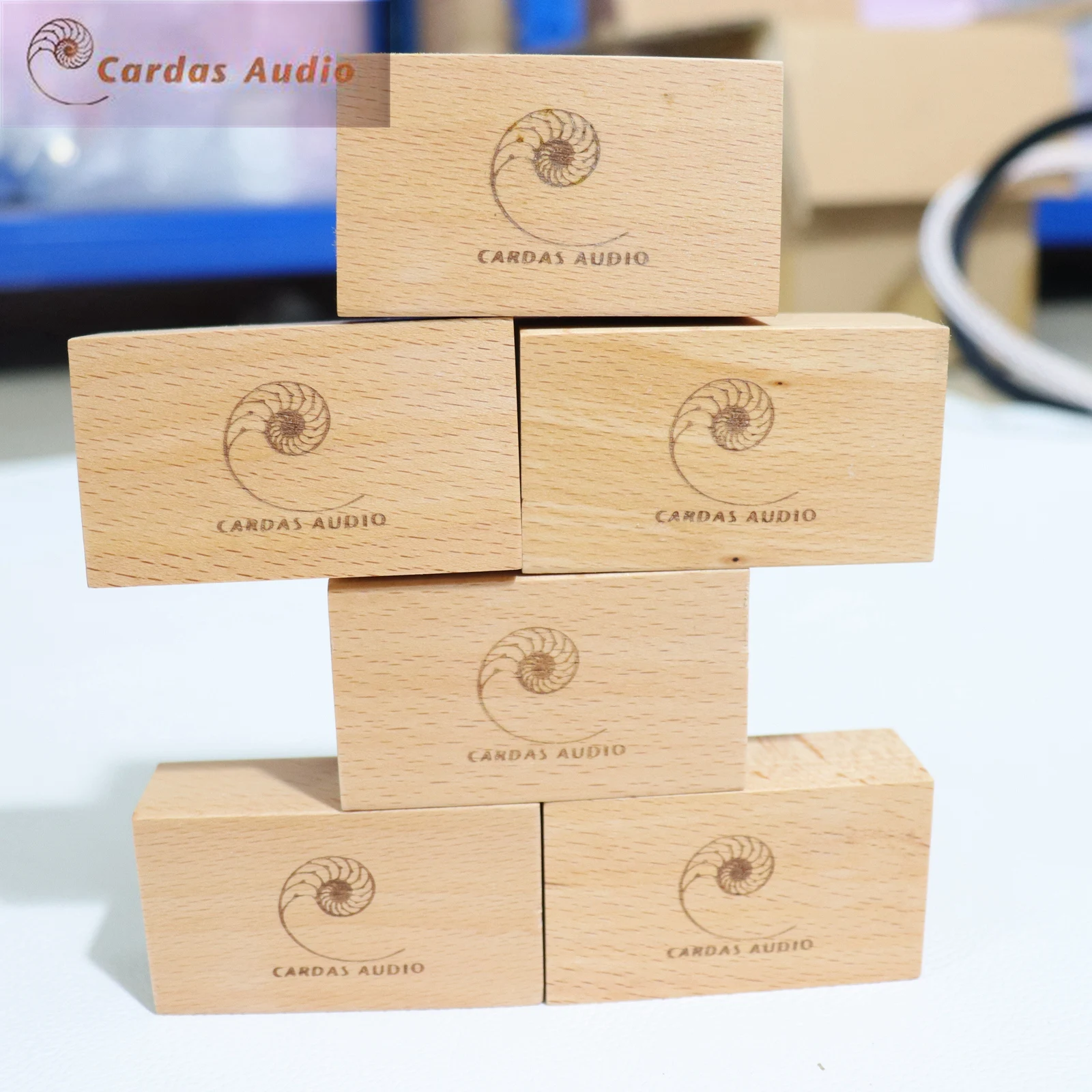 CARDAS Myrtle Wood Blocks solid wood golden ratio audio wire rack CD amplifier speaker shock absorber foot pad