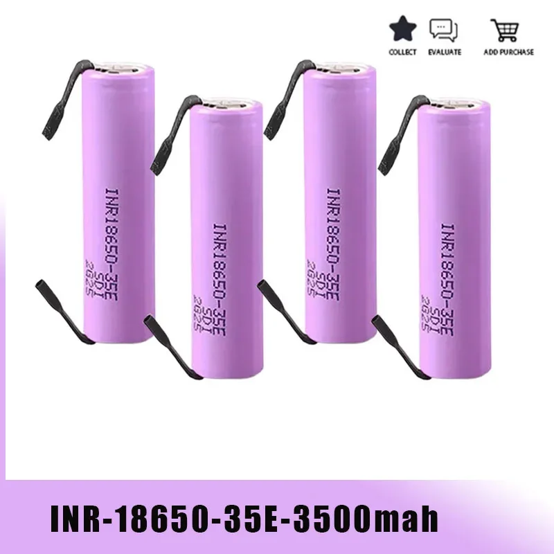 18650-35e Lithium Battery3.7 V 3500 Mah Rechargeable Lithium-ion Battery Welds Are Suitable for Model Aircraft Electric Vehicles